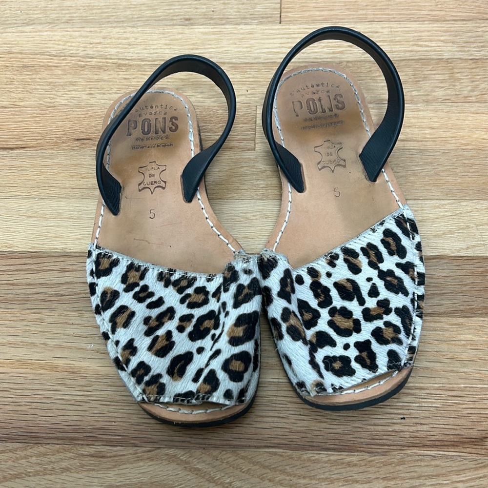 Pons Animal Print Slingback Sandals - Picture 2 of 4